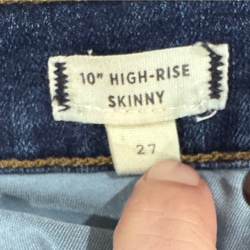 Madewell 10 High Rise Skinny Jeans Dark Wash Womens 27‎ Casual Chic Stretch - Picture 5 of 10